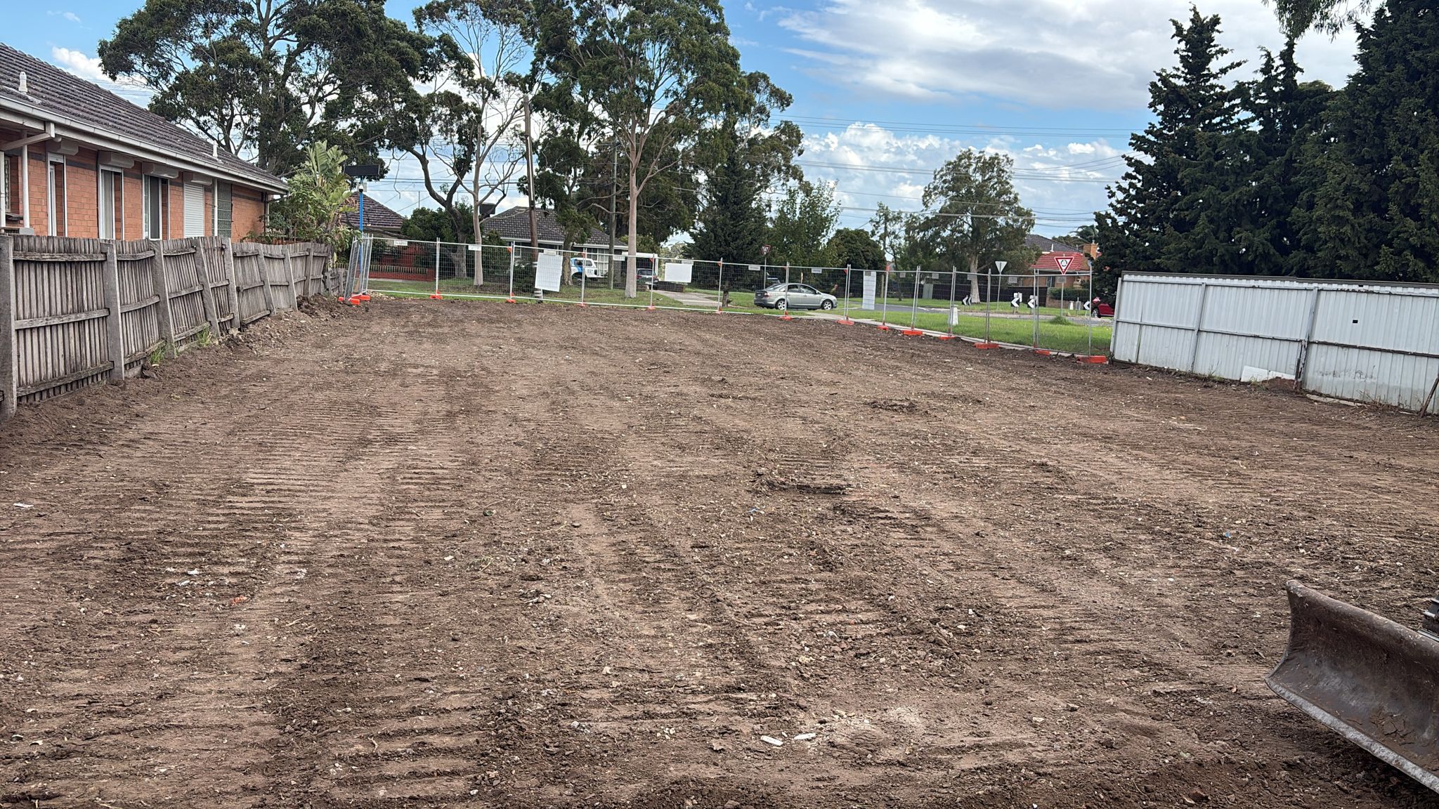 Demolition site ready for crew start in Melbourne suburb