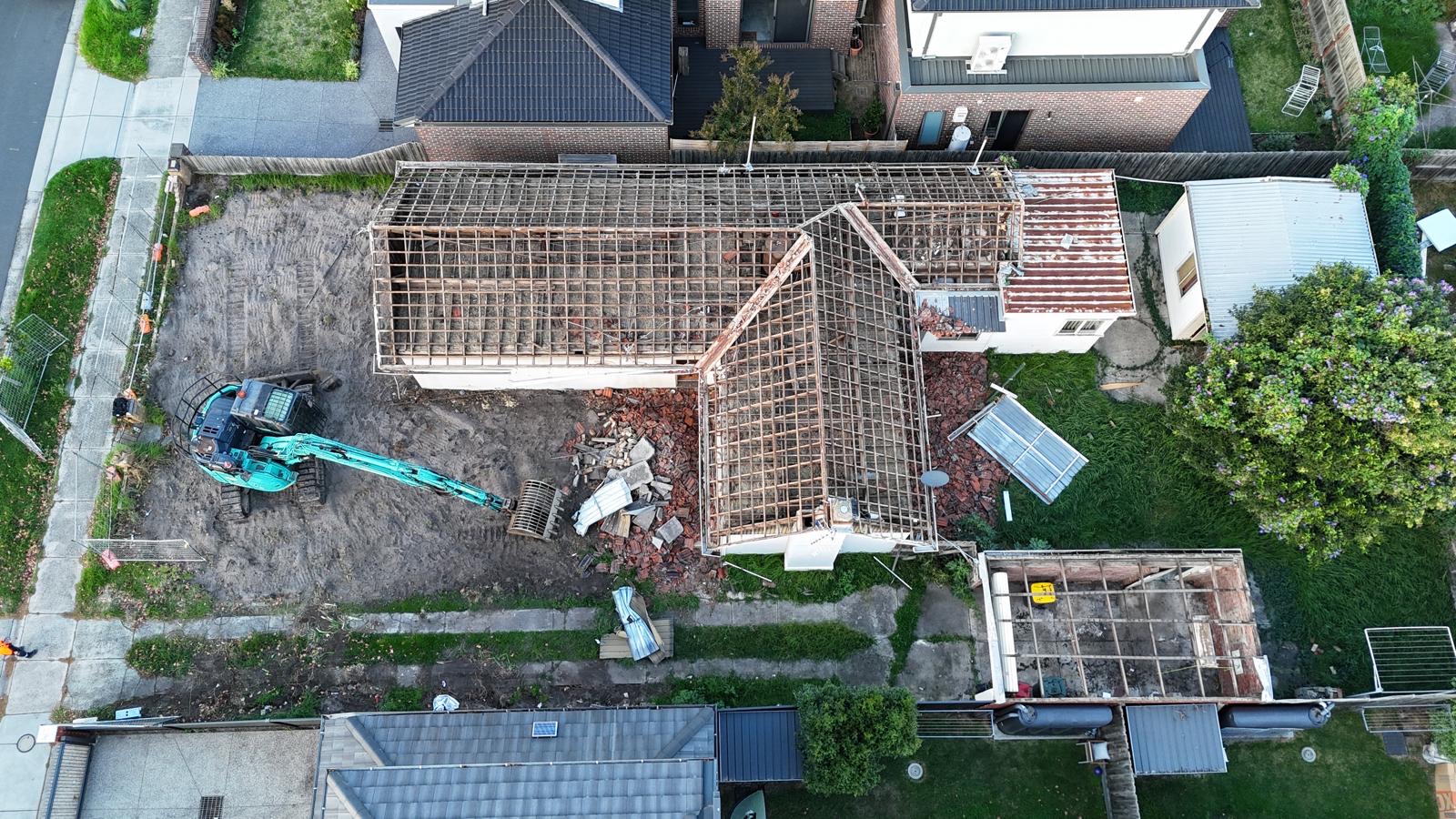 Edwardian knockdown rebuild prep in Camberwell